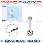sset04 professional piercing kit steel belly bananas needles