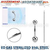 sset05 professional piercing kit steel belly piercings needle