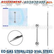sset07 professional piercing kit steel tongue piercing needle