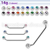 sub2c straight barbells surgical steel 316l surface piercings
