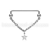 suddl5 surgical steel barbells nipple piercing