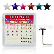 sxpsar l shape nose studs silver 925 nose