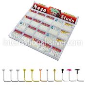 trans2 l shape nose studs silver 925 nose