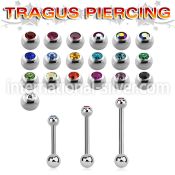 trg44 surgical steel barbells tragus piercing