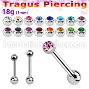 trg45 surgical steel barbells tragus piercing