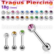 trg46 surgical steel barbells tragus piercing