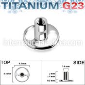 tsa6 titanium g23 dermal anchor base circular shape w 2 holes