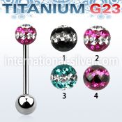 ubbfr5d straight barbells titanium g23 implant grade tongue