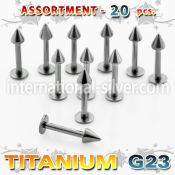 ublk04 labrets lip rings titanium g23 implant grade labrets chin