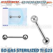 ublk482 straight barbells titanium g23 implant grade nipple