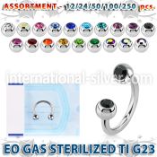 ublk487 eo gas sterilized piercing titanium g23 circular barbell 3mm