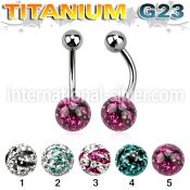 ubnfr8c belly rings titanium g23 implant grade belly button