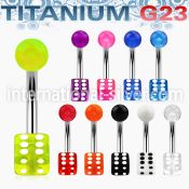ubnvd belly rings titanium g23 with acrylic parts belly button