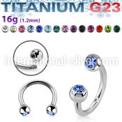 ucbe2c titanium grade23 horseshoe 3mm balls