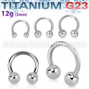 ucbr12 horseshoes titanium g23 implant grade ear lobe