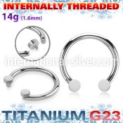 ucbrdih titanium horseshoe flat round tops internal