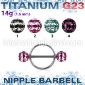 udfnpe8 straight barbells titanium g23 implant grade nipple