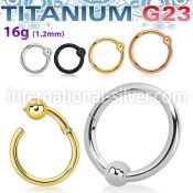 uhbcrbx pvd plating titanium 16g hinged captive bead ring