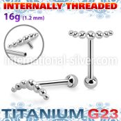 uhein15 titanium barbell 16g balls and ball internal