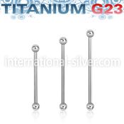 uindb4 titanium industrial straight barbell two 4mm balls