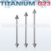 uindcn straight barbells titanium g23 implant grade 