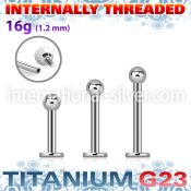 ulbb25i titanium internal labret stud ball