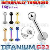ulbb3in titanium labret stud internal threading 3mm ball