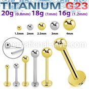 ulbnob astm f 136 titanium threadless push in labret ball