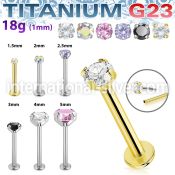 ulbpispz18 titanium labret stud 18g threadless push in top