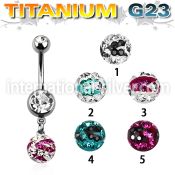 umcd626c belly rings titanium g23 implant grade belly button