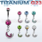 umcd734 belly rings titanium g23 implant grade belly button