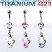 umcdz377 belly rings titanium g23 implant grade belly button