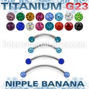 unpbnfr4 titanium curved barbell 4mm ferido glued balls