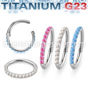 usgsh10op titanium hinged segment hoop 16g outward cnc opals