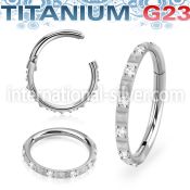 usgsh44 titanium hinged segment hoop 16g cz pyramid