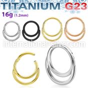 usgsh8 titanium hinged segment hoop 16g double rings