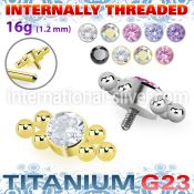ushz21in titanium top six balls cluster press cz