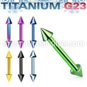 utbben25 straight barbells anodized titanium g23 implant grade eyebrow