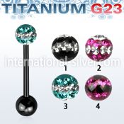 utbbfr5d straight barbells anodized titanium g23 implant grade tongue