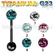 utbbfr6c straight barbells anodized titanium g23 implant grade tongue