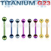 utbbs straight barbells anodized titanium g23 implant grade tongue
