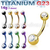 utbn2cs belly rings anodized titanium g23 implant grade belly button