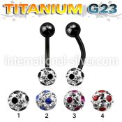 utbnfr6a belly rings anodized titanium g23 implant grade belly button