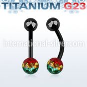 utbnfr6r belly rings anodized titanium g23 implant grade belly button