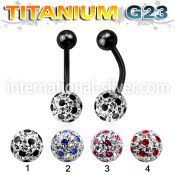 utbnfr8a belly rings anodized titanium g23 implant grade belly button