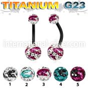 utbnfrgc belly rings anodized titanium g23 implant grade belly button