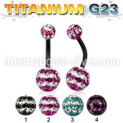 utbnfrgd belly rings anodized titanium g23 implant grade belly button
