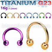 utcbeb horseshoes anodized titanium g23 implant grade belly button