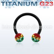 utcbfr5r horseshoes anodized titanium g23 implant grade belly button