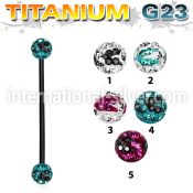 utinfr5c straight barbells anodized titanium g23 implant grade 
